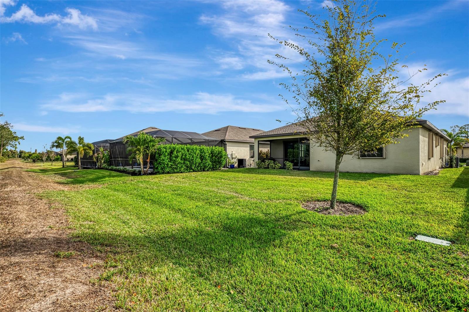 Plenty of room for a pool and a fenced in yard.