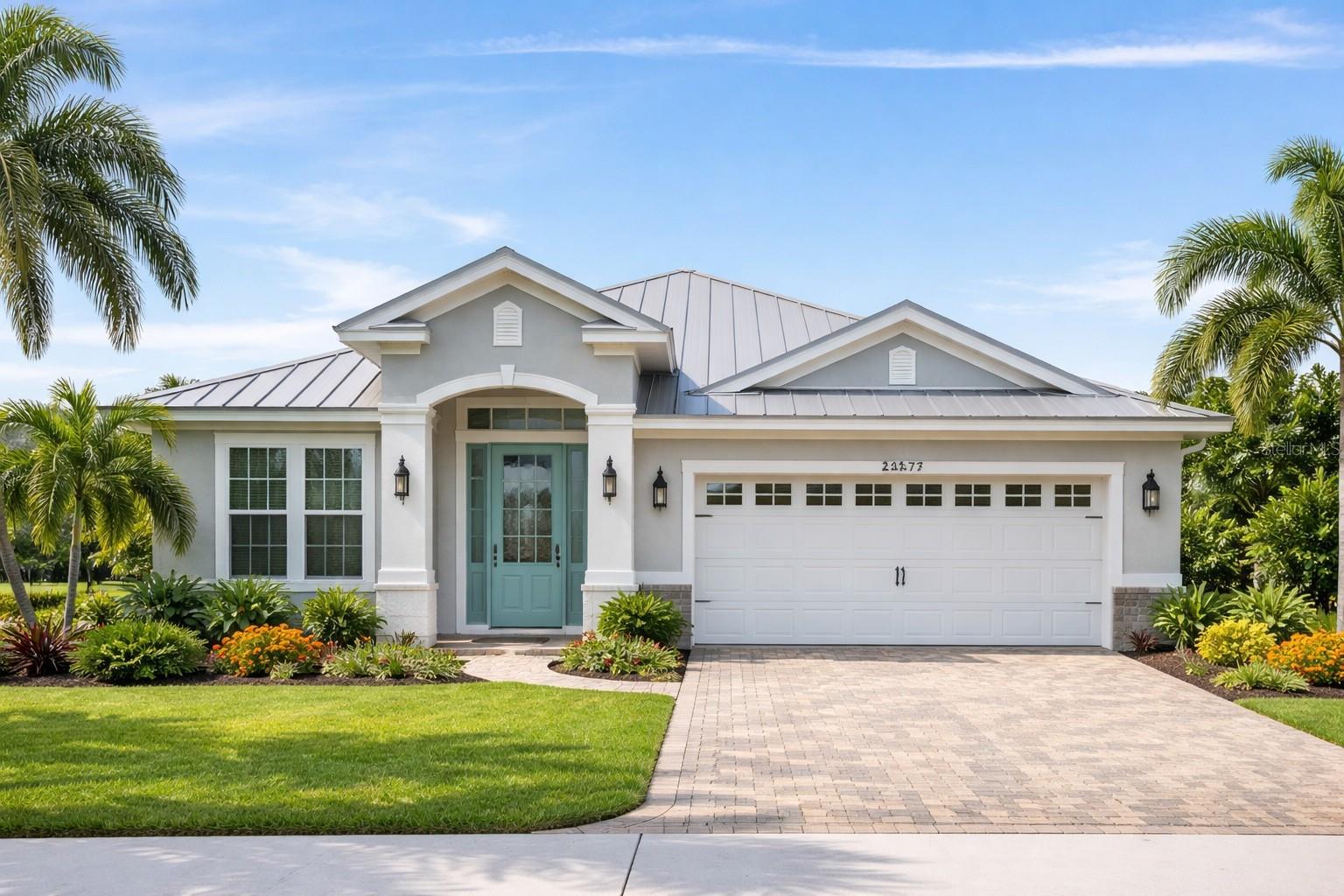 Artist rendering of elevation of home, what can be built on lot for sale