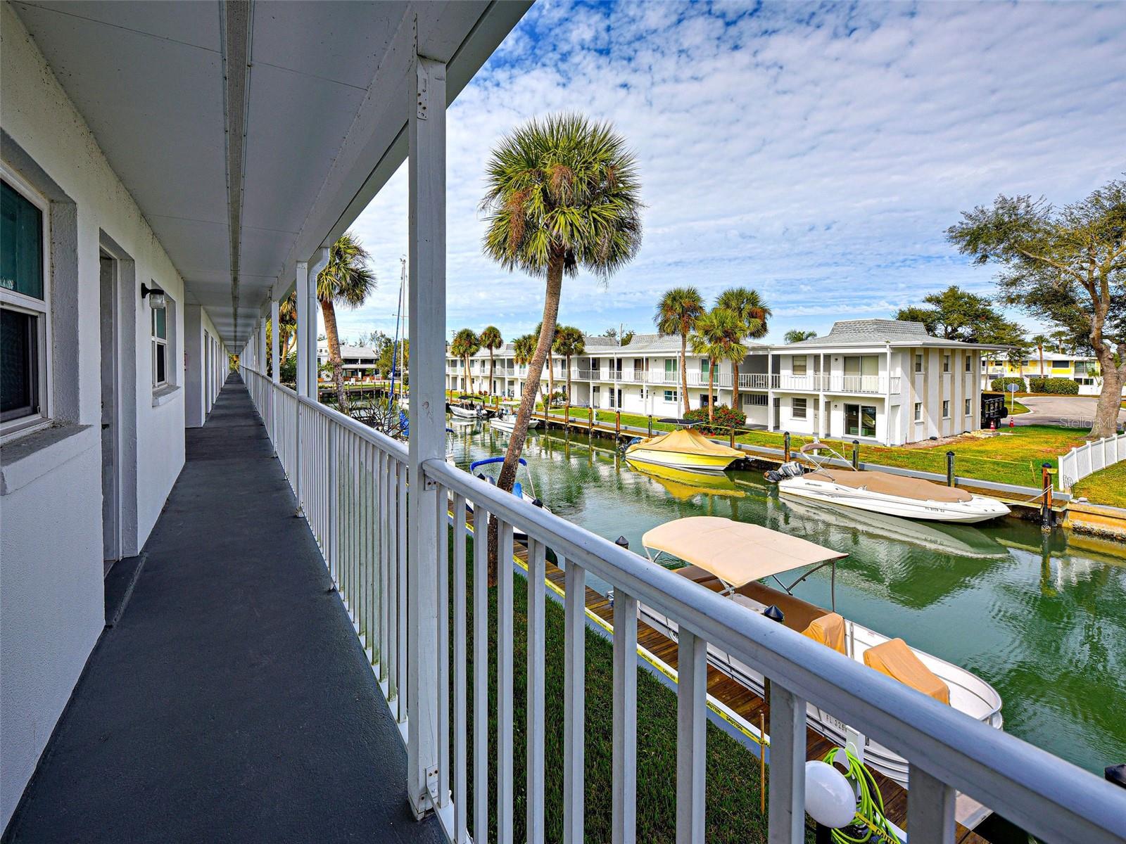 walkway outside unit