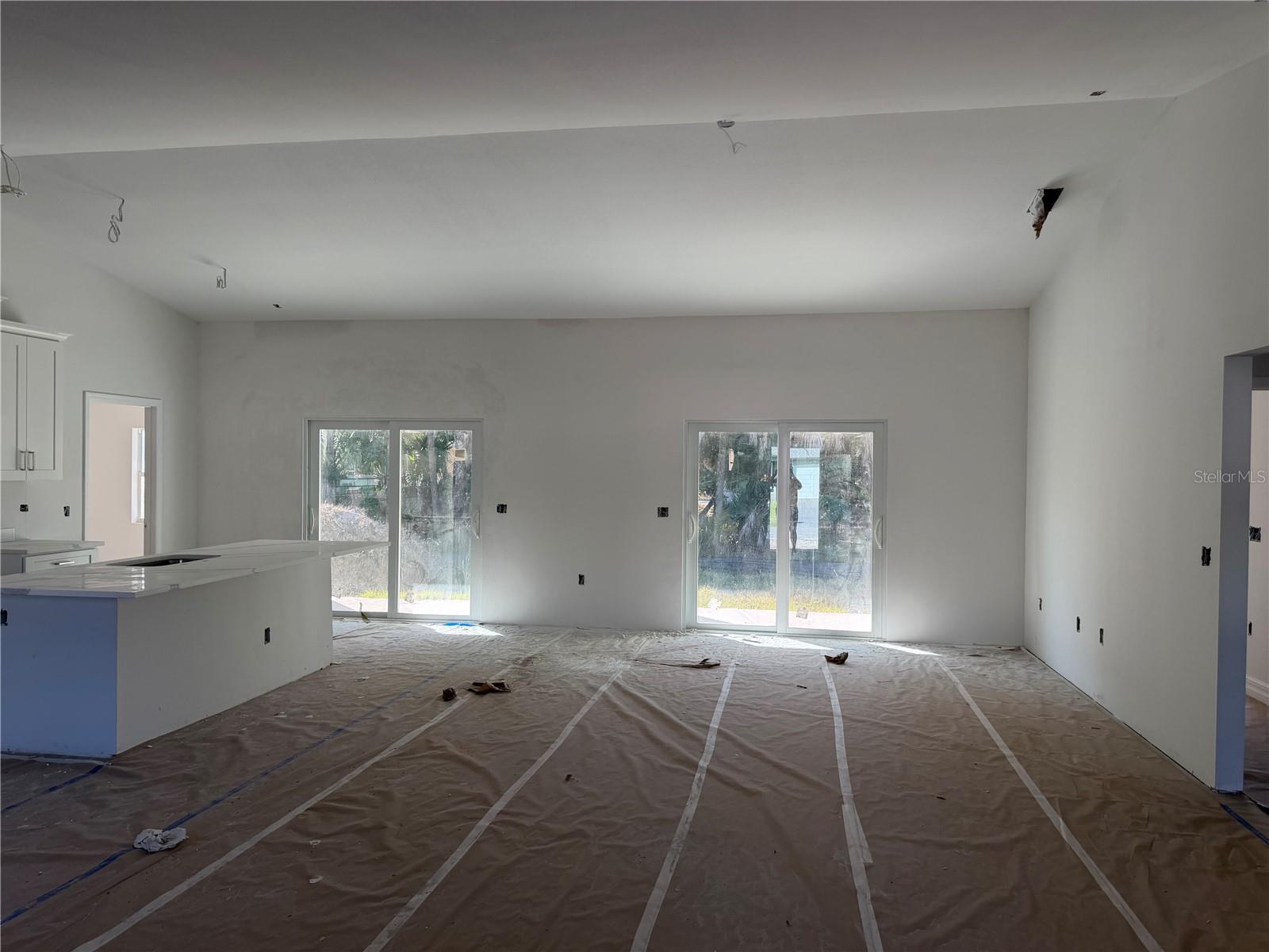 Great room to back porch
