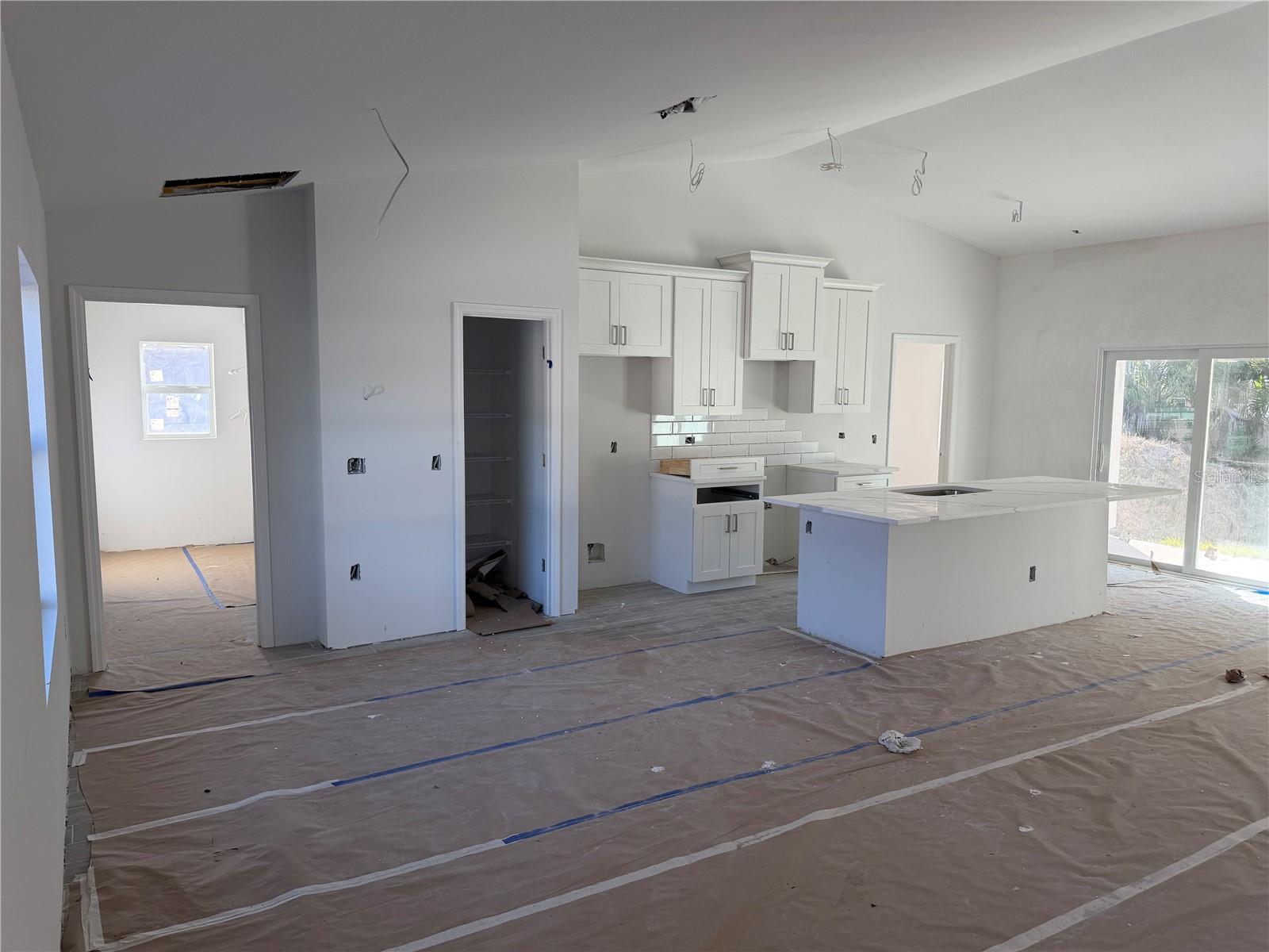 Kitchen to pantry and inside utility