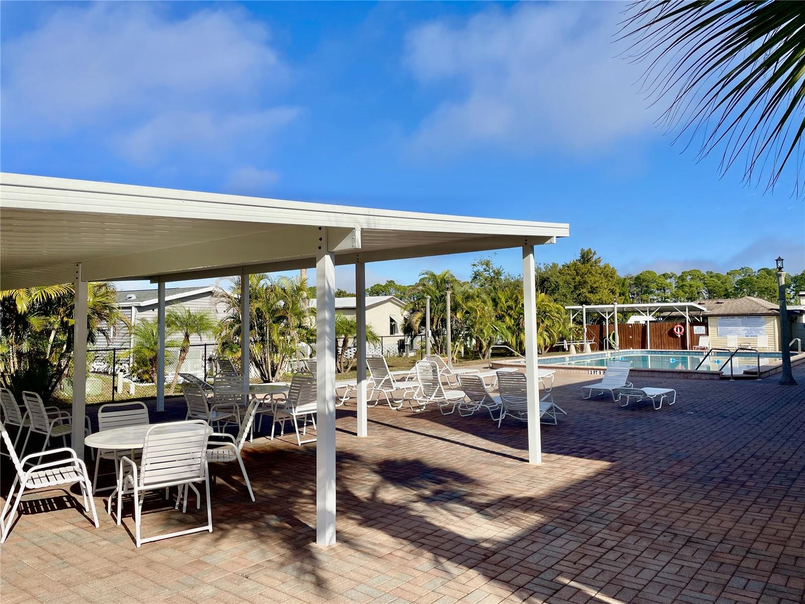 Shade area on Pool Sun Deck