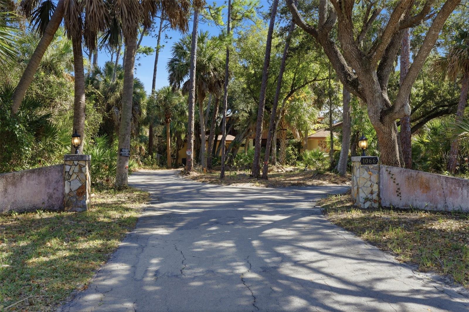 Grand Entrance to Estate Property