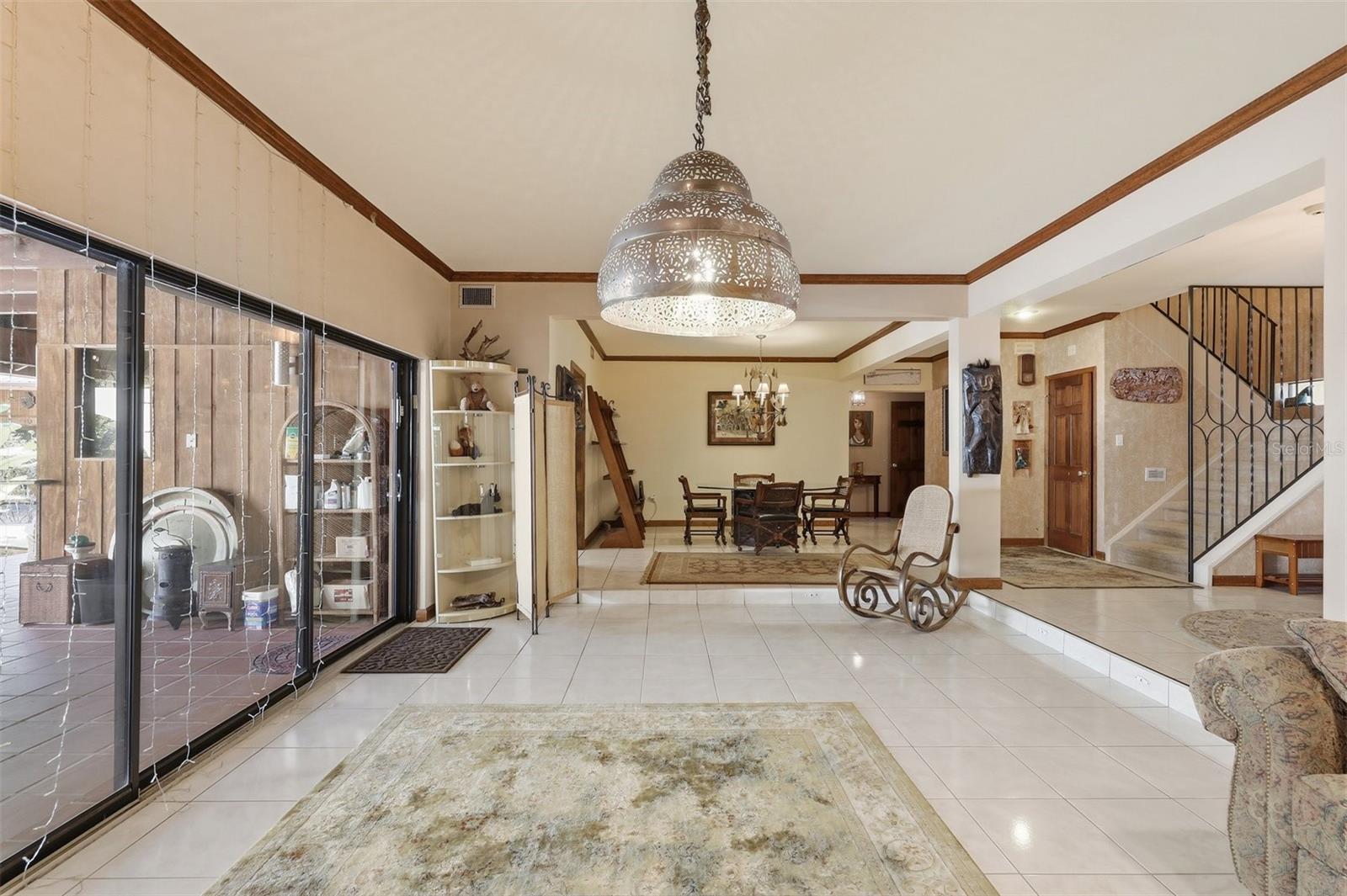 Spacious Living Room Overlooking Formal Dining Room