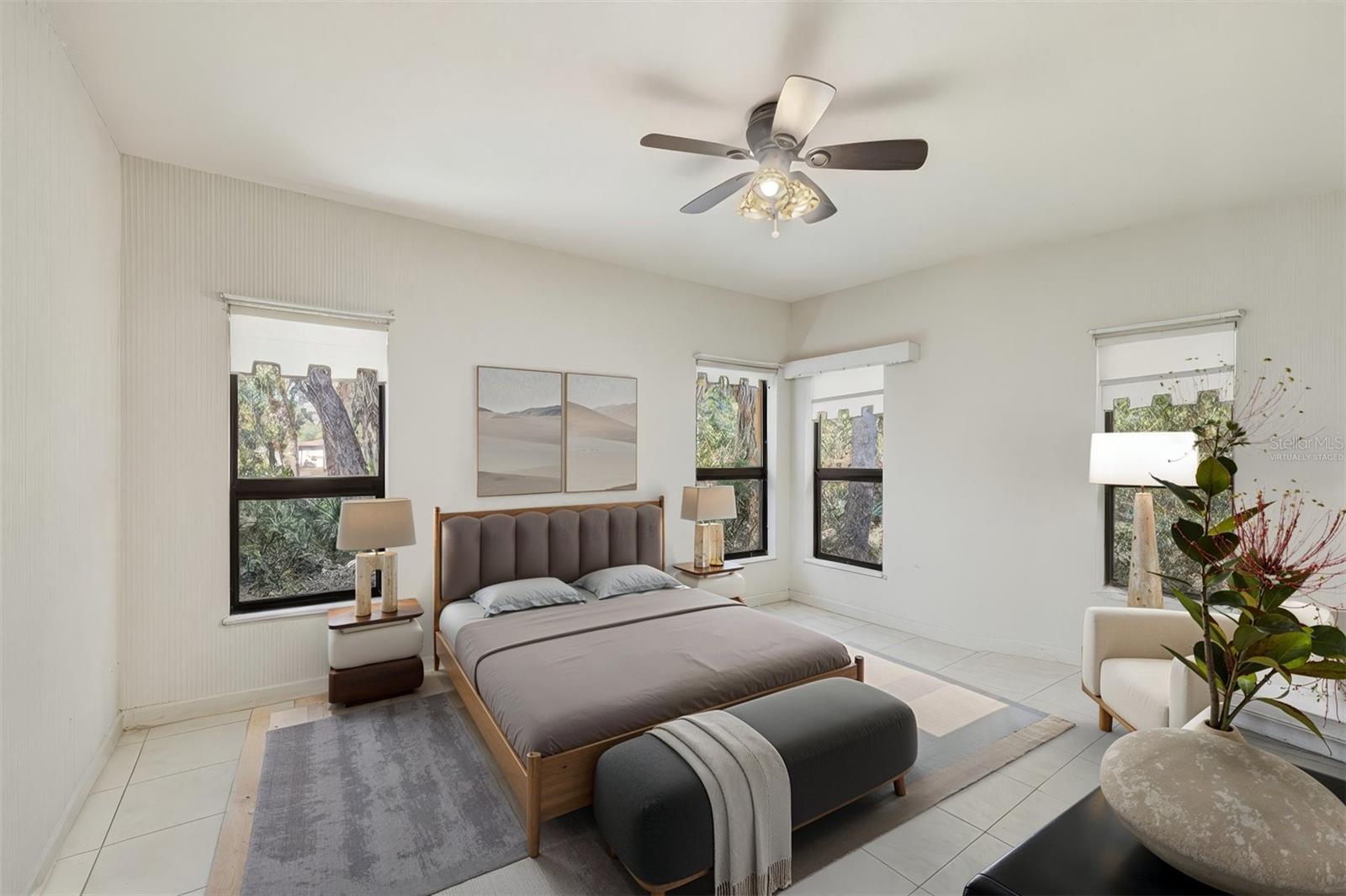 VIRTUALLY STAGED: Bedroom #2 on First Floor of Main House