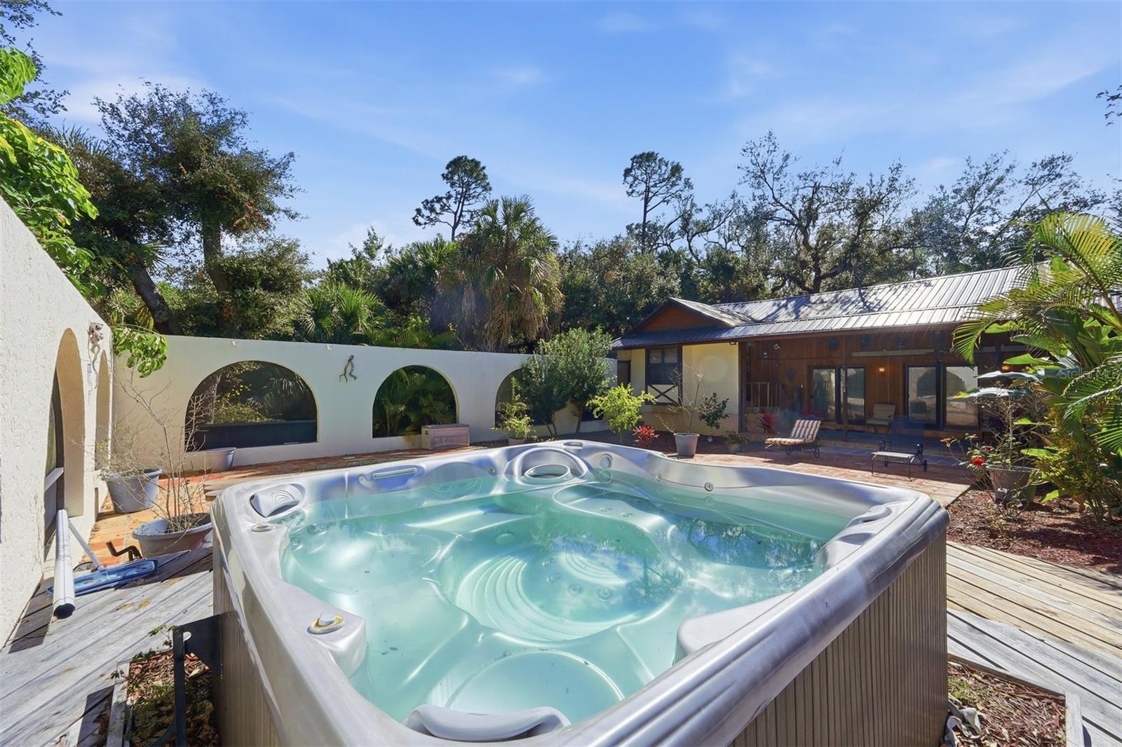 6-Person Hot Tub Overlooking the Guest House