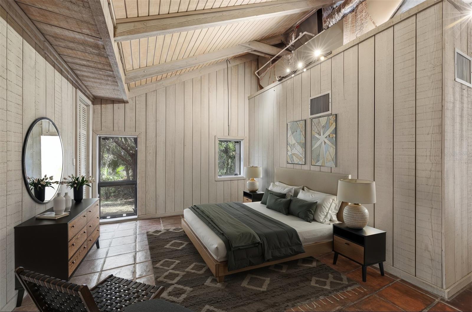 VIRTUALLY STAGED: Bedroom in the Guest House