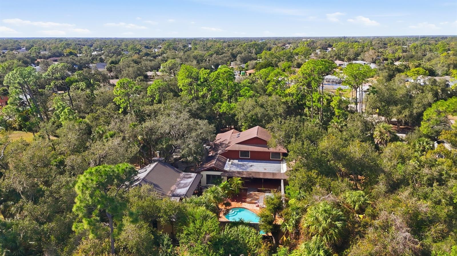 Aerial View of Property Nestled on 1.46 Acres