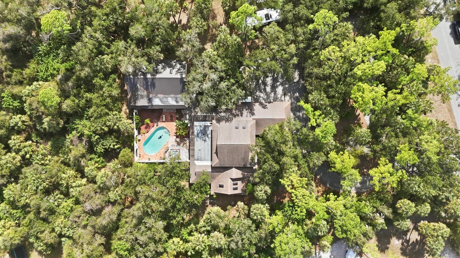 Aerial View of Property Nestled on 1.46 Acres