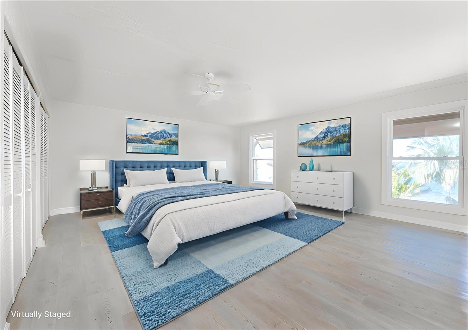 Virtually Staged Primary Bedroom