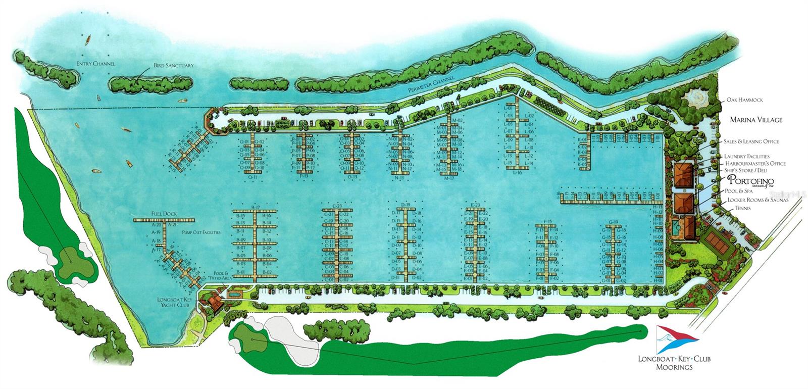 Slips at Longboat Key Club Moorings