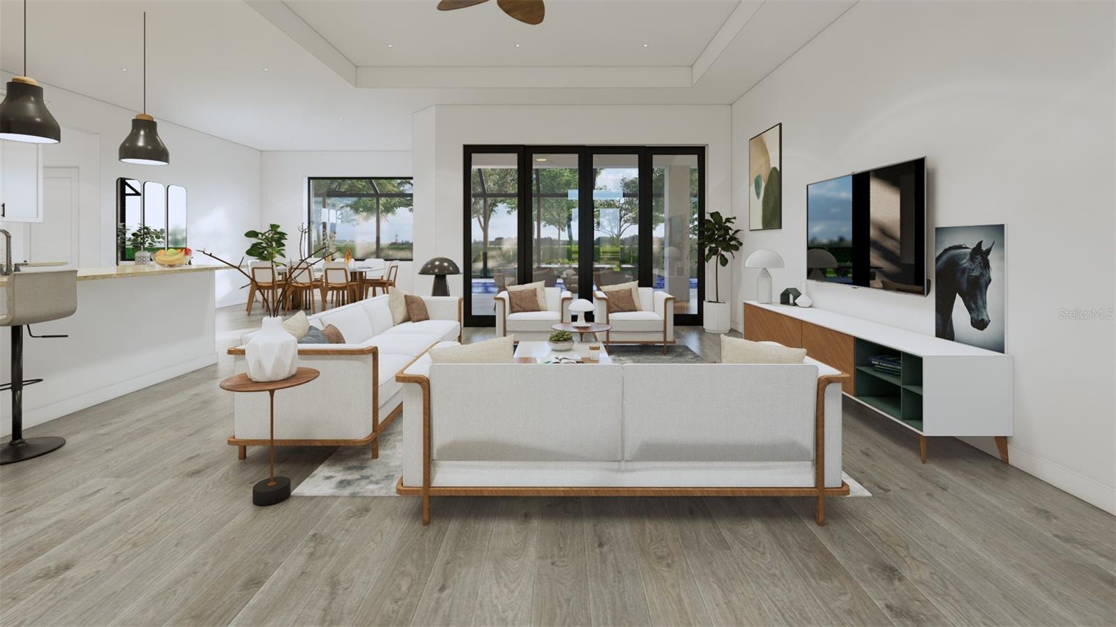 Proposed Project Rendering Living room 2