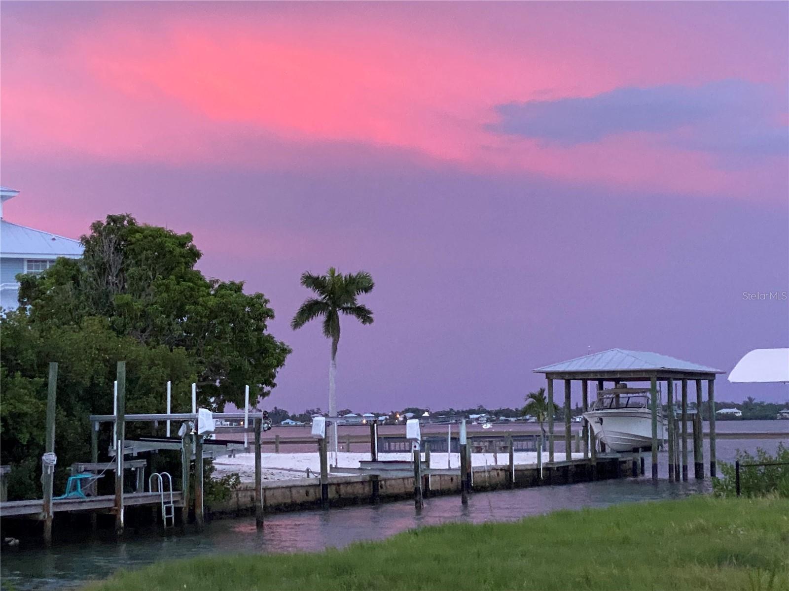 Canal sunset looking East.