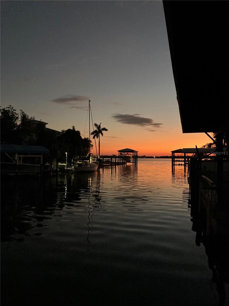 Canal view at sunrise