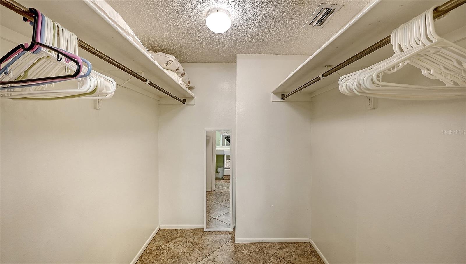 Walk-In Closet in Primary Bedroom