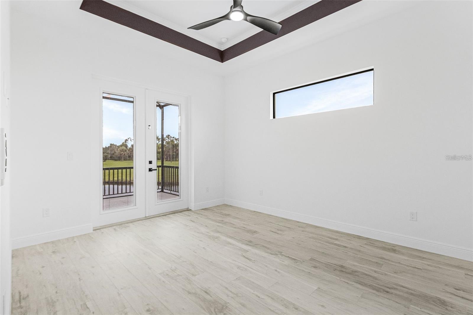 Master bedroom in previously built home