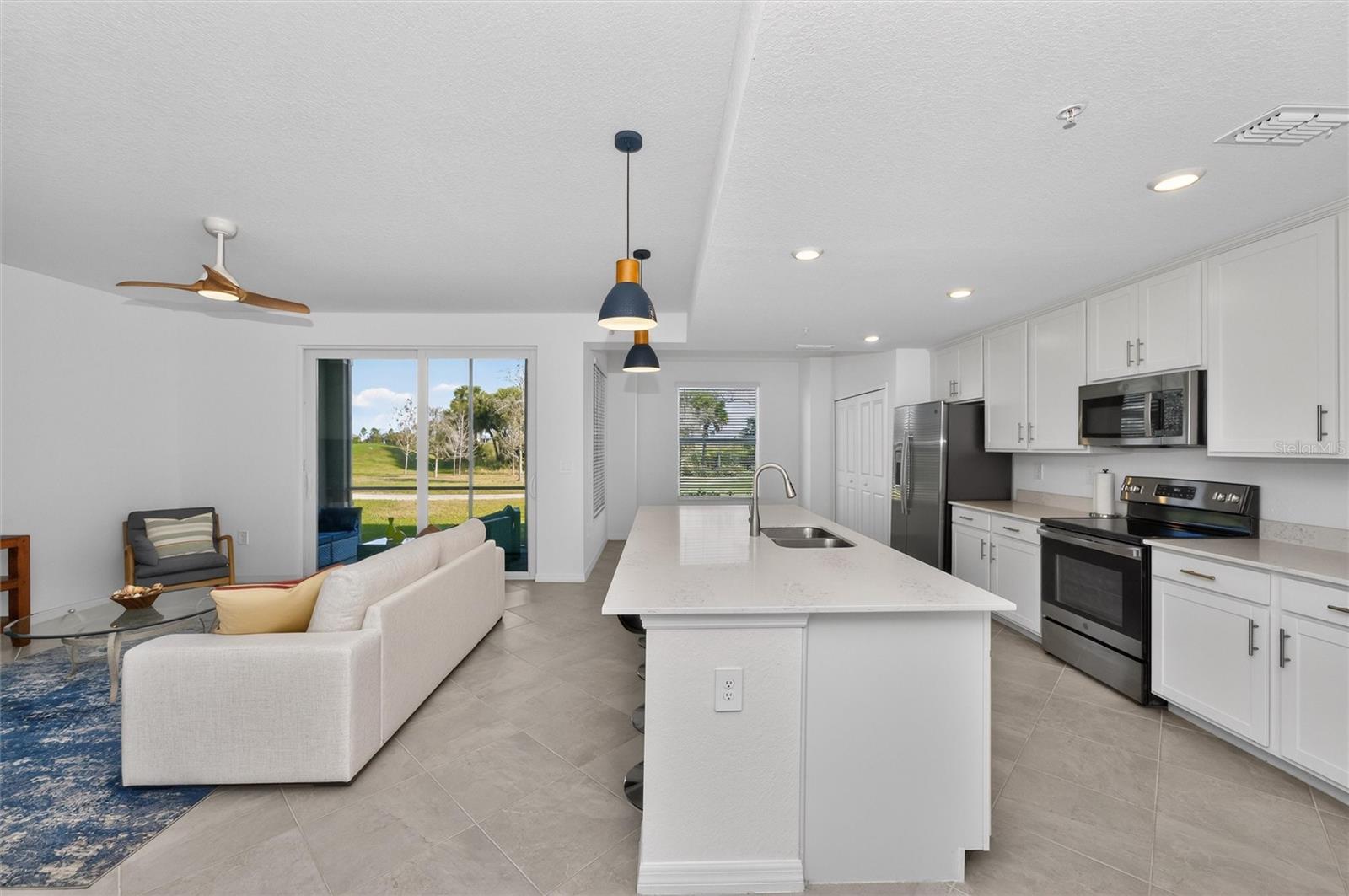 Kitchen island with 3 stools