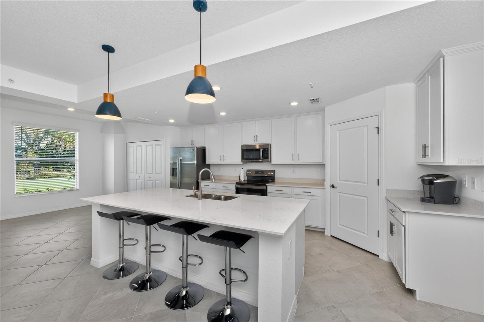 Kitchen island with 3 stools