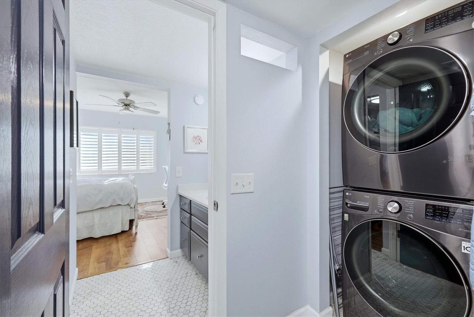 Washer/Dryer closet in primary bath