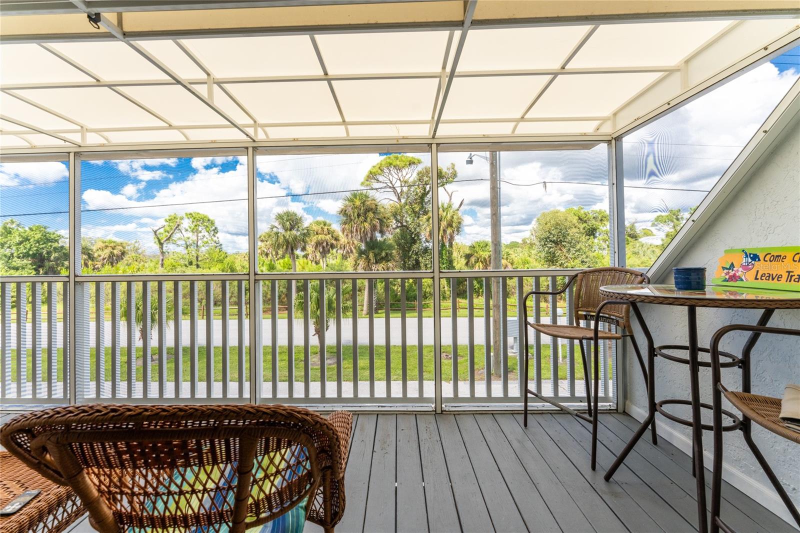 Covered lanai off of living room