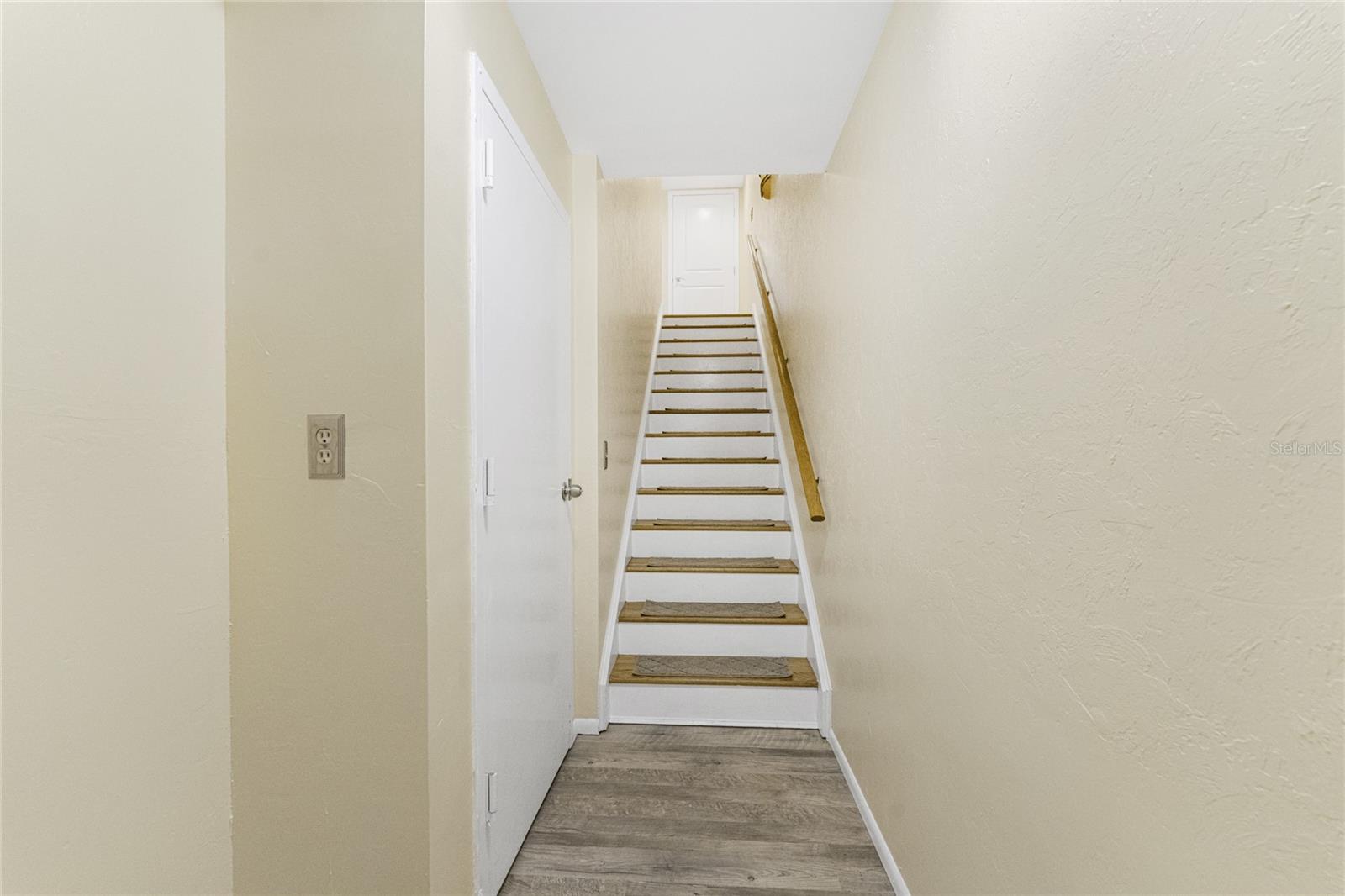 Up the stairs to the main living area!