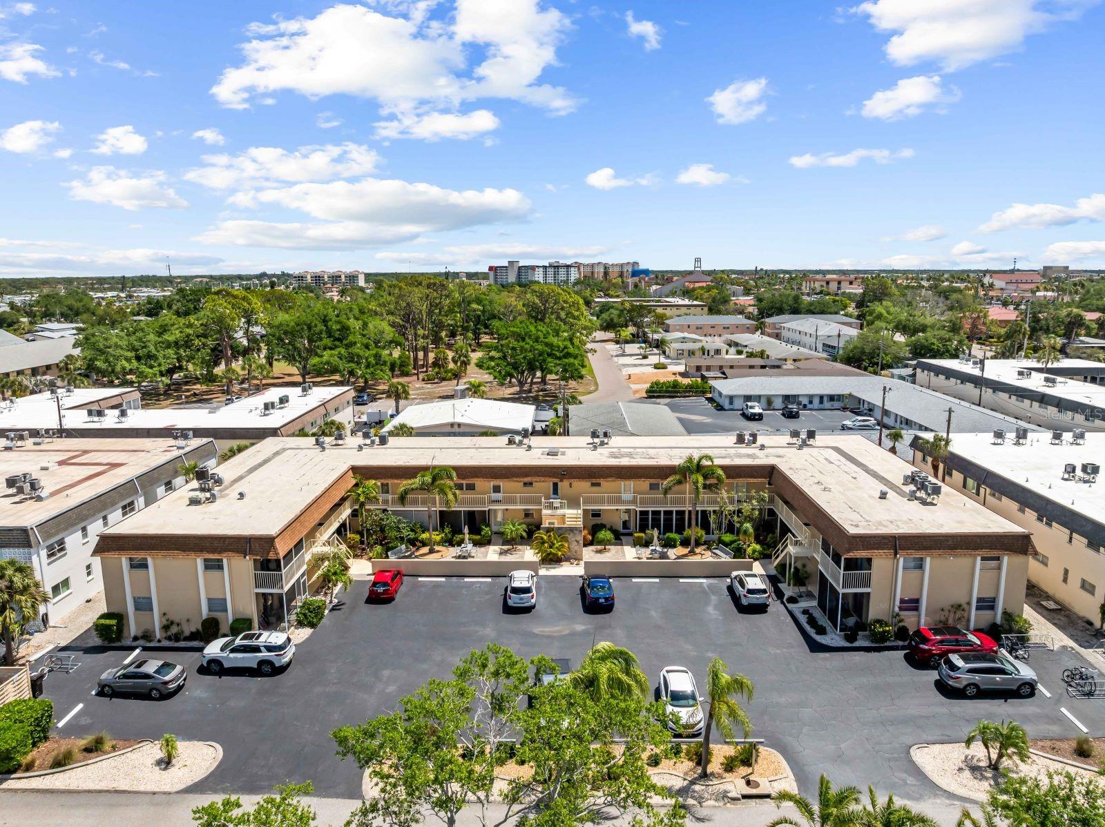 Aerial View Looking toward Venice Downtown