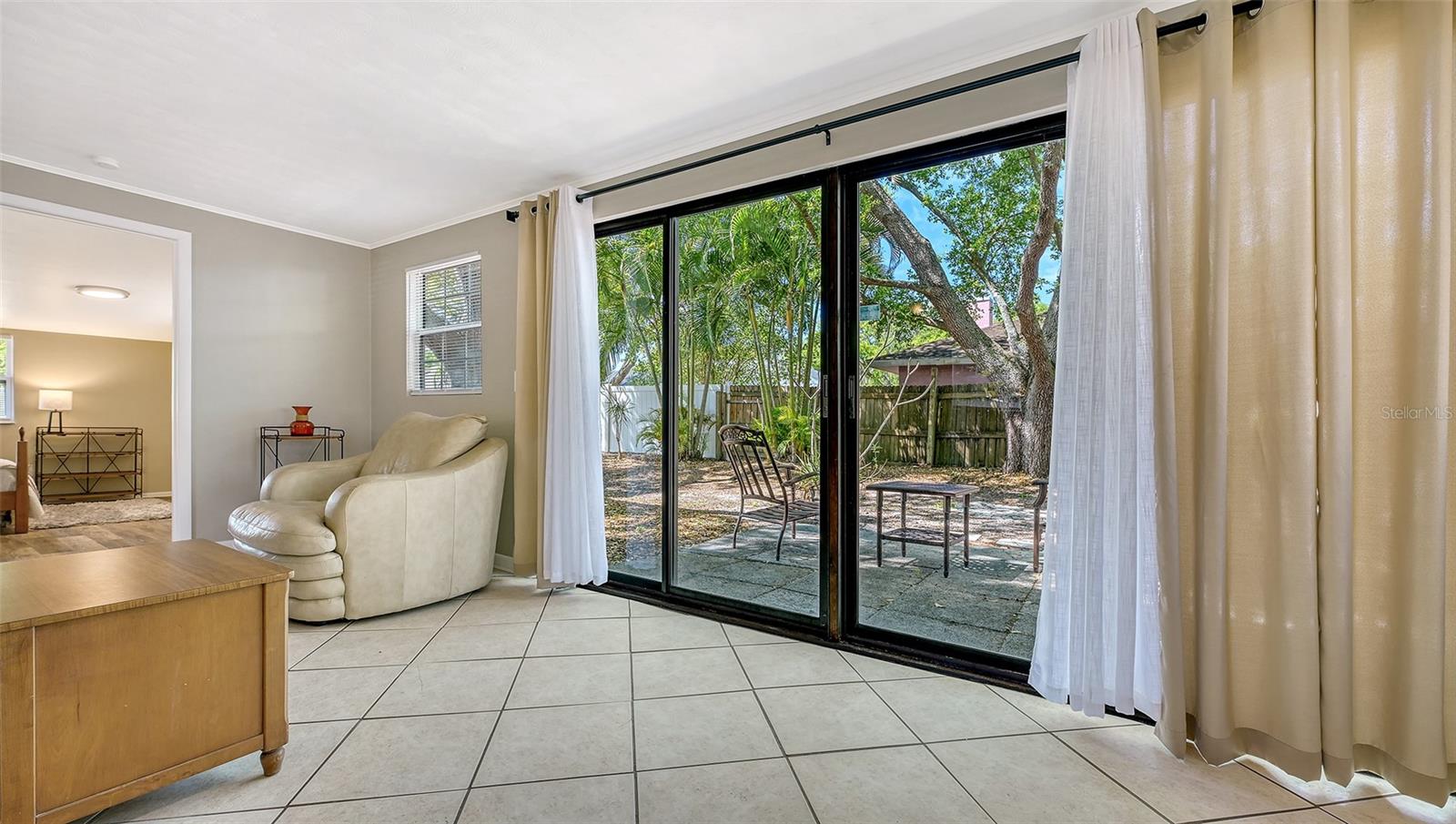 view out to patio
