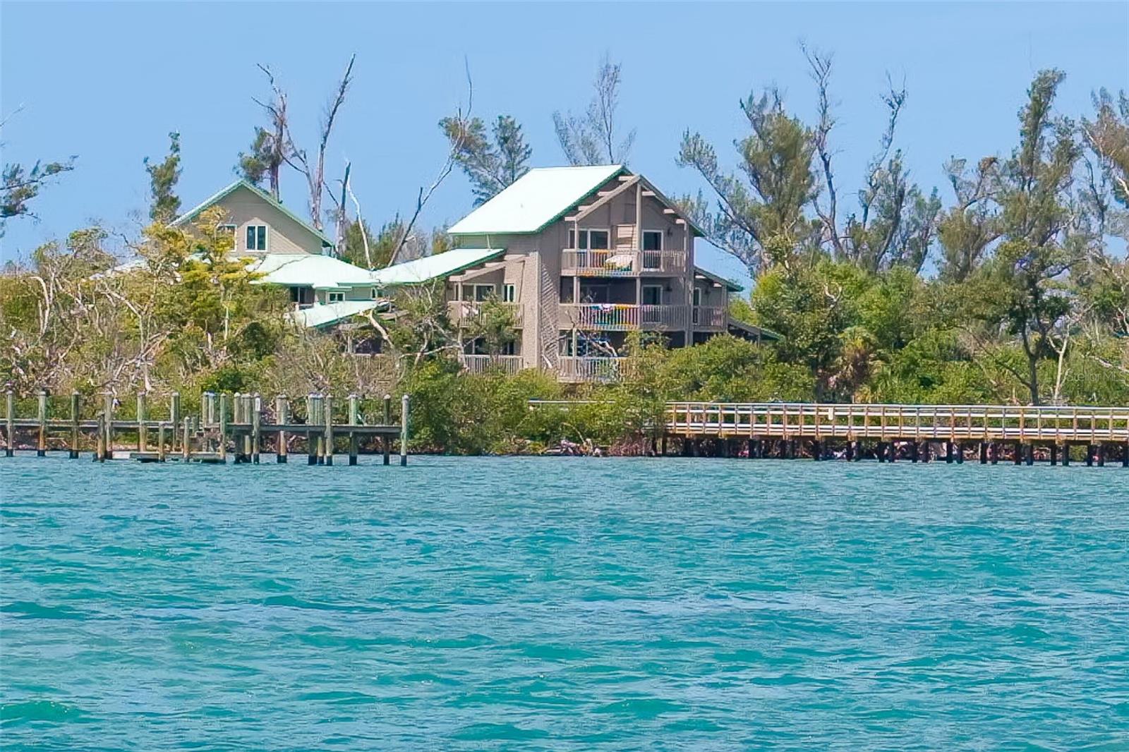 Approaching Placida Beach docks w/view of Building 4