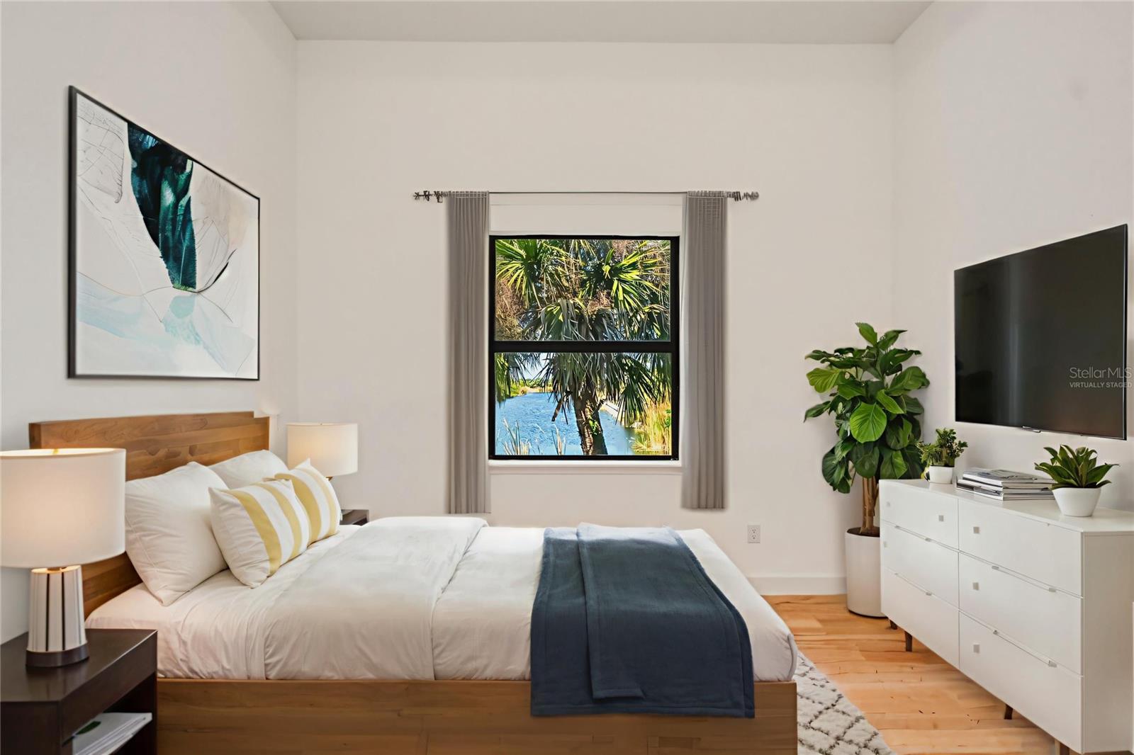 Virtually Staged Primary Suite with Tray Ceiling.