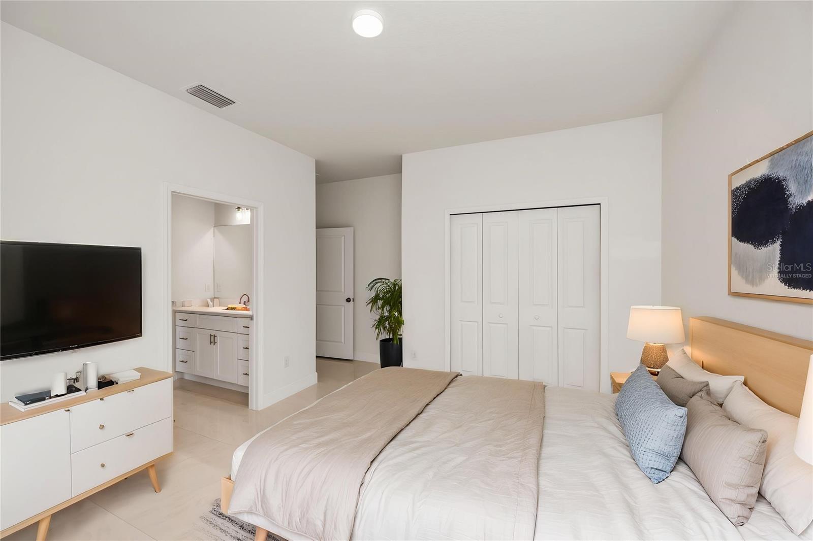 VIRTUALLY STAGED Second Bedroom.