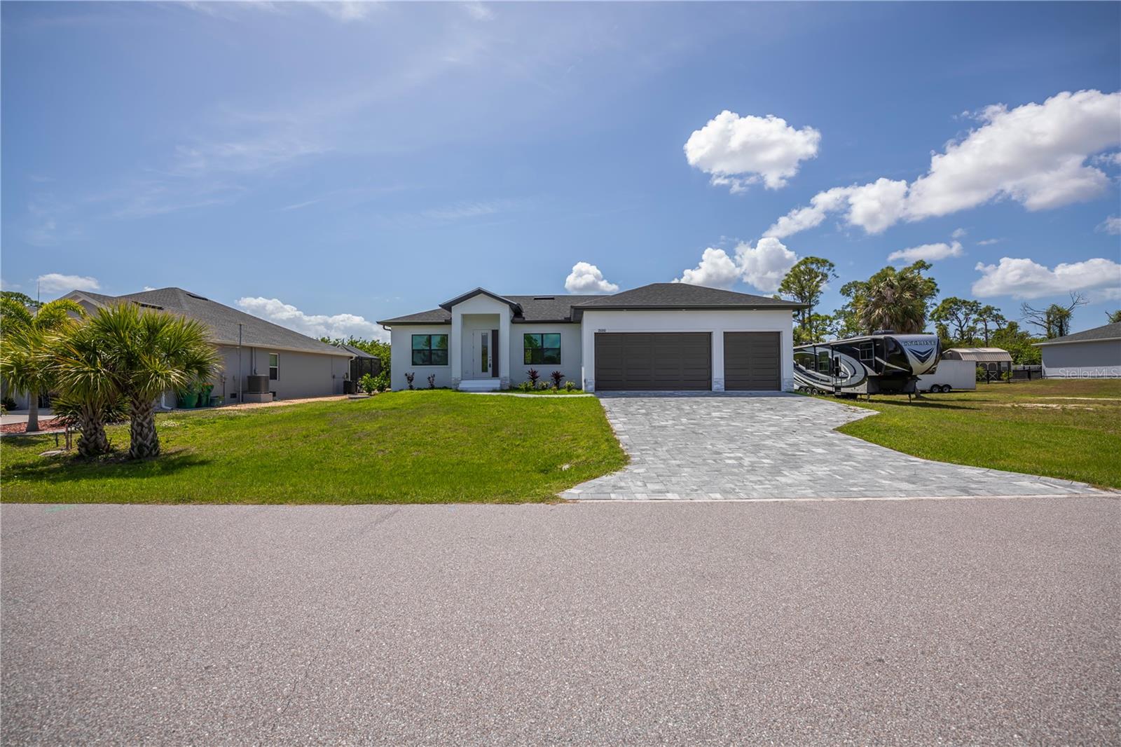 Impressive Front Elevation Showcasing Contemporary Architecture.