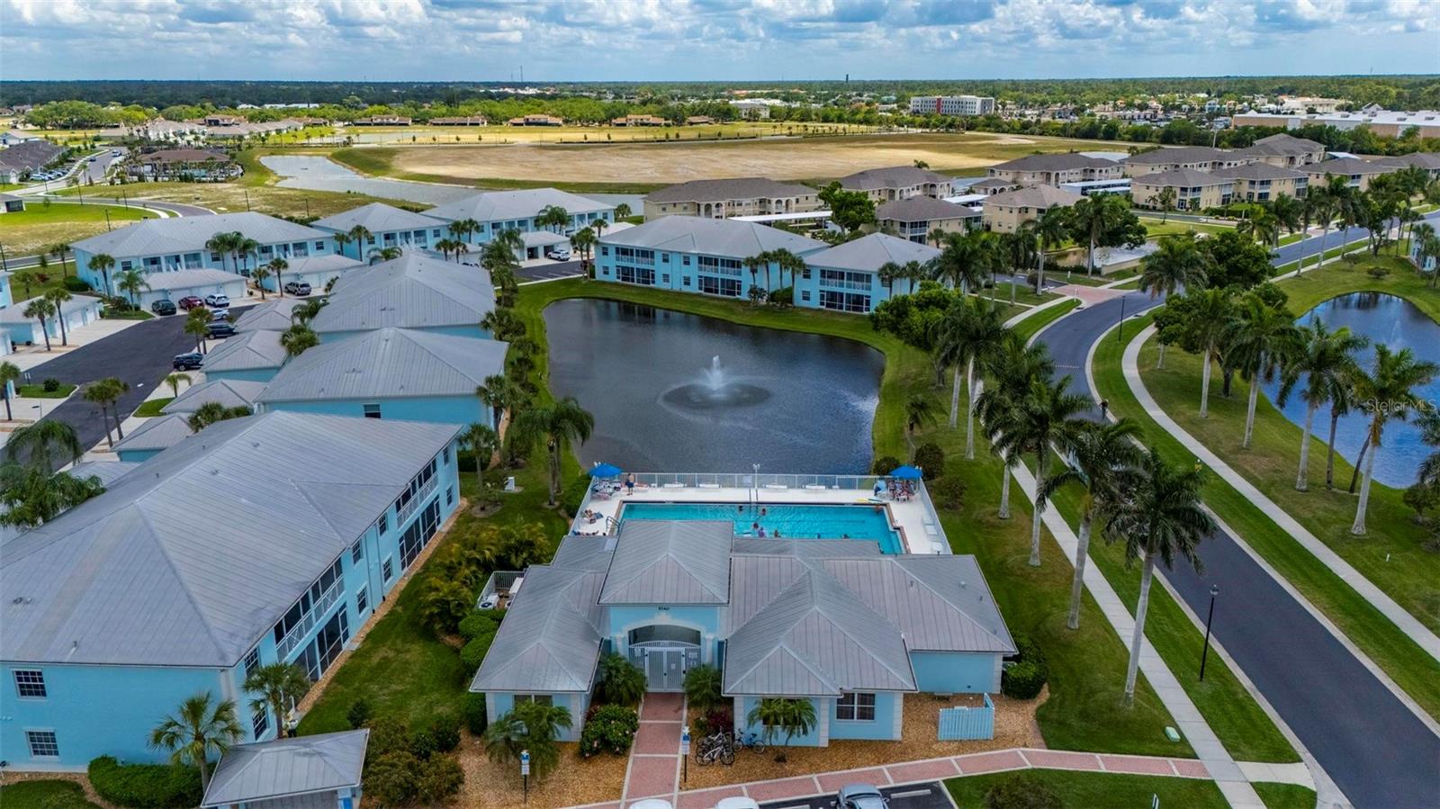 Aerial of Amenities including Club House and Pool