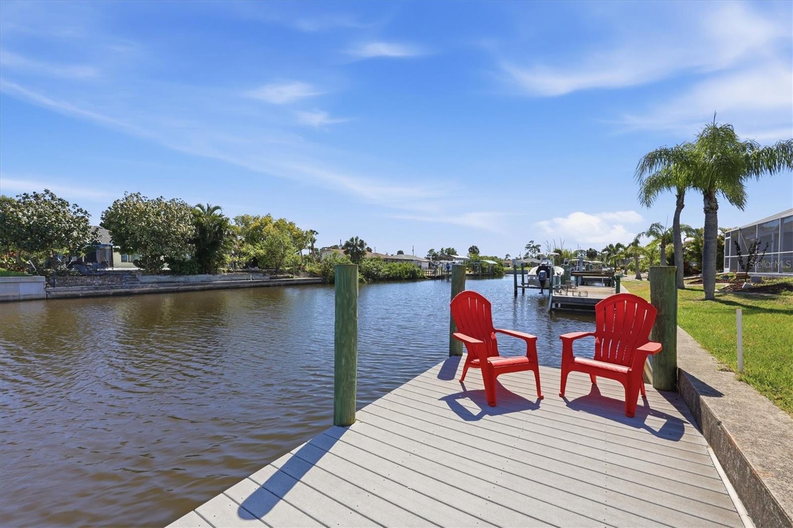 Your dock and cement seawall