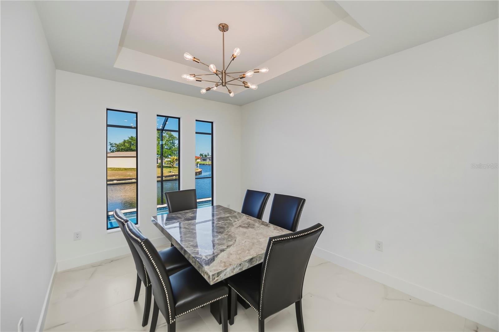 Dining Room with Water Views.
