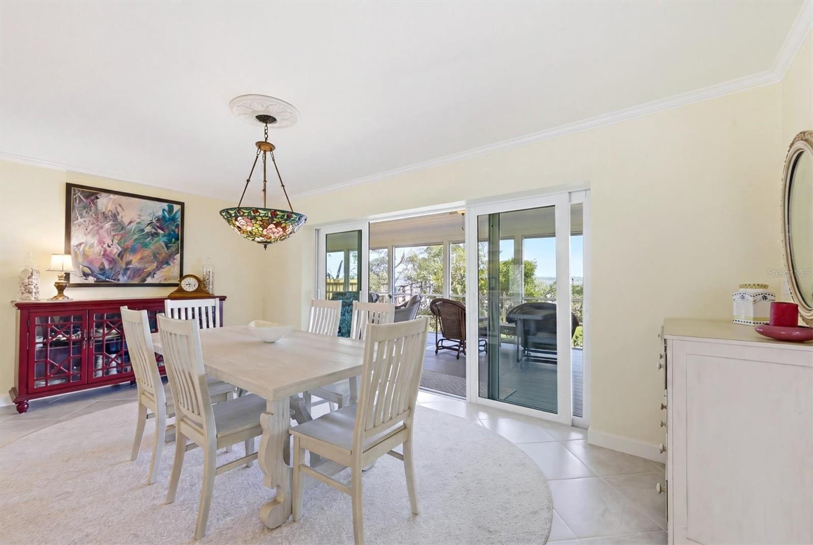 Dining Area Opens to Large Lanai and Bay Views