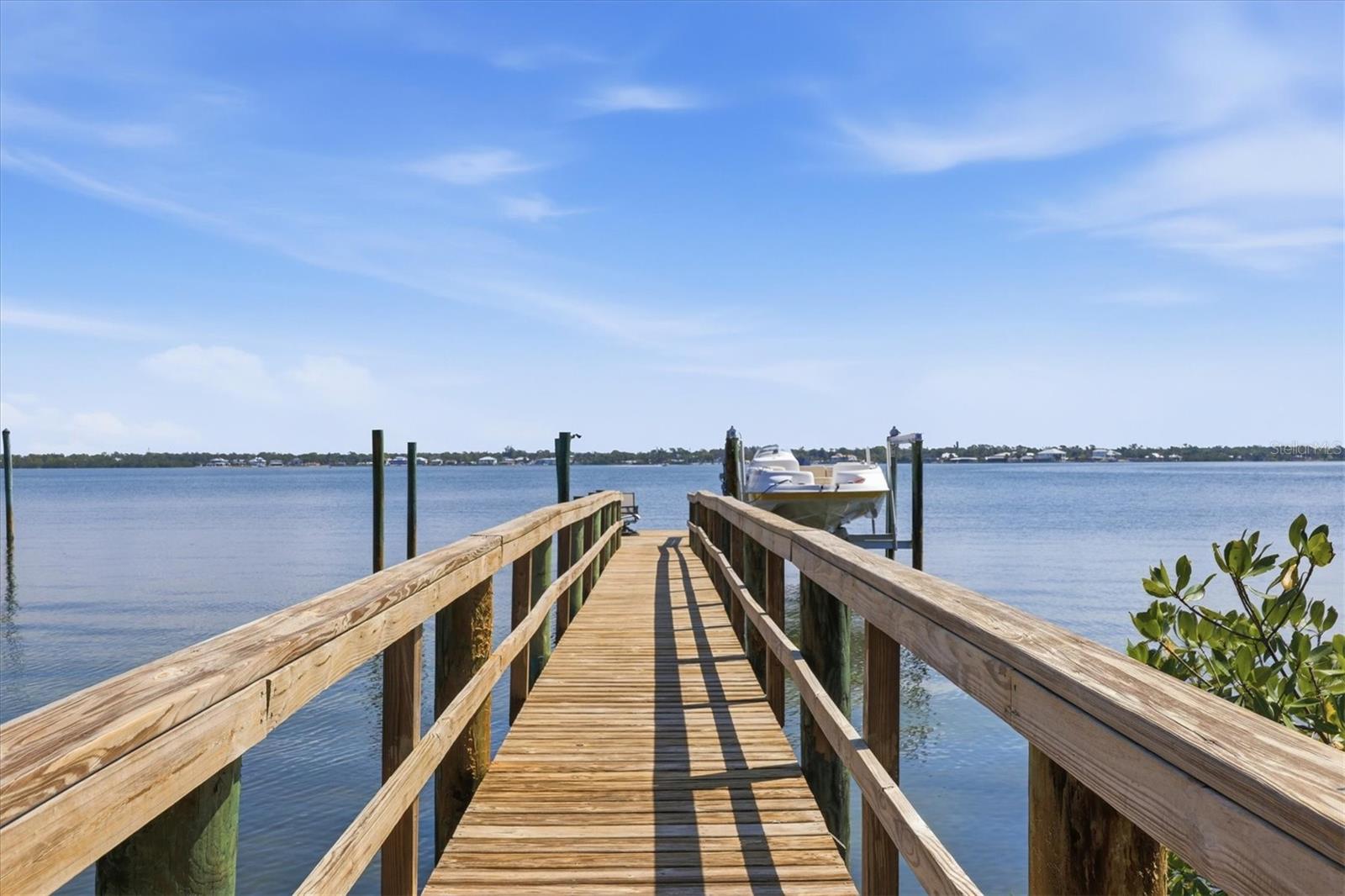 Shared dock on Lemon Bay Left Side