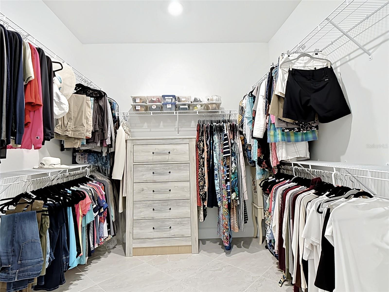 Primary walk in closet