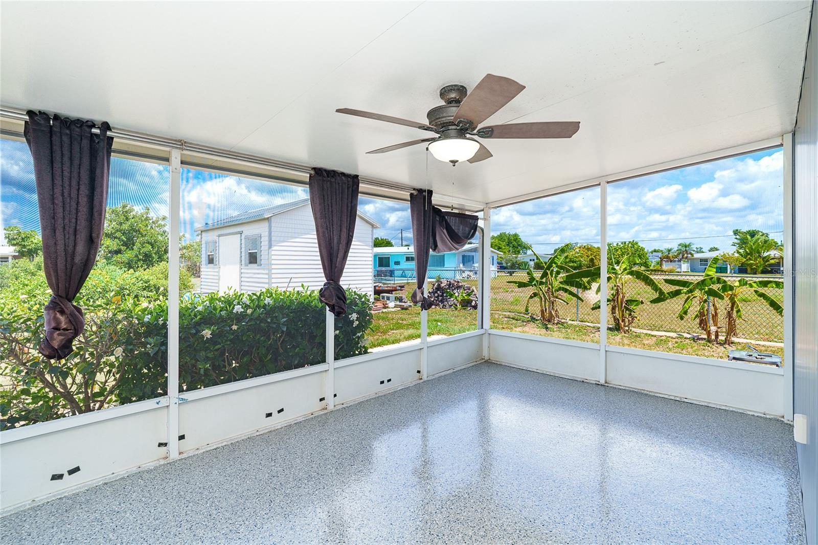 Screened lanai