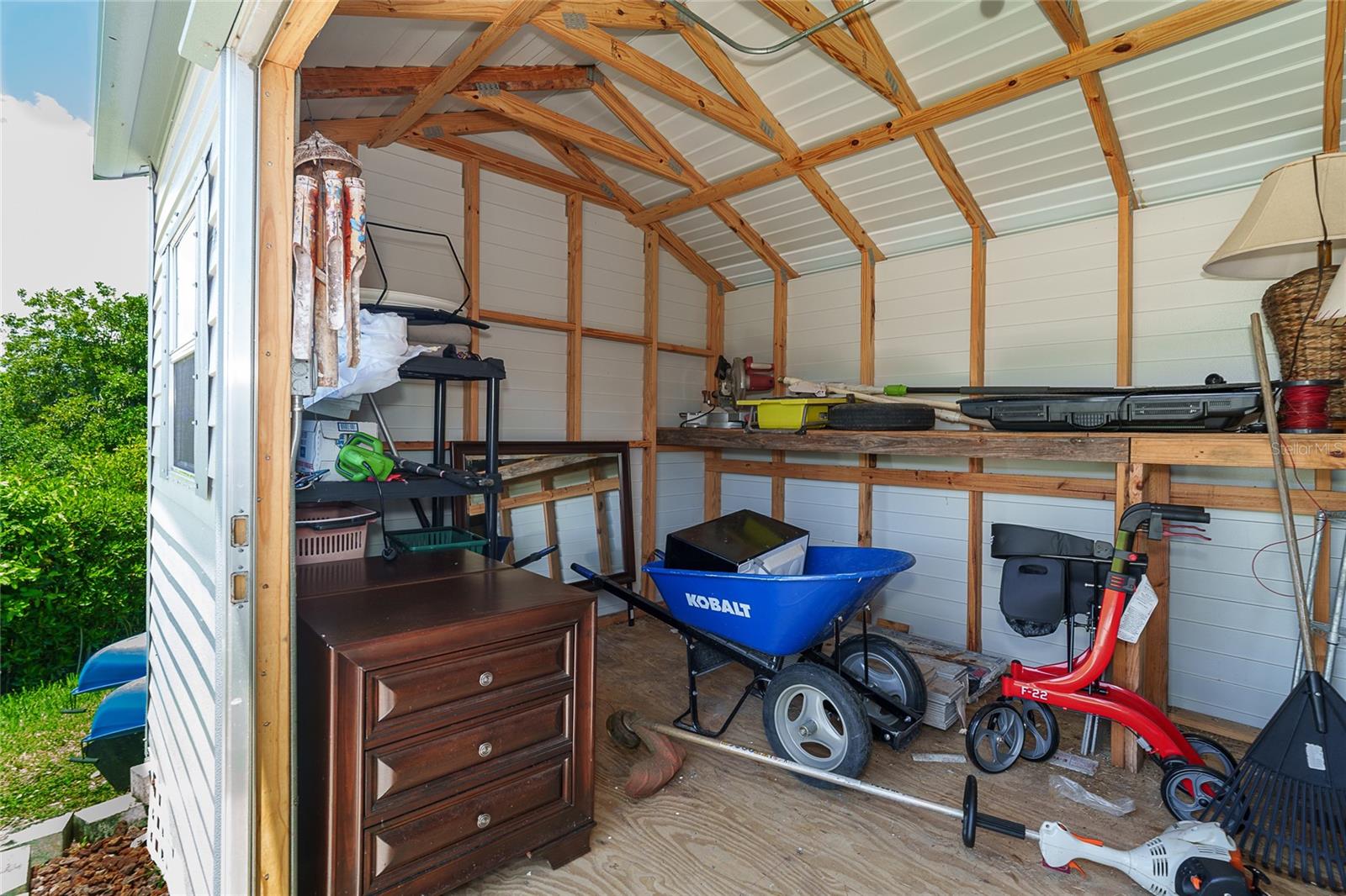 Shed interior