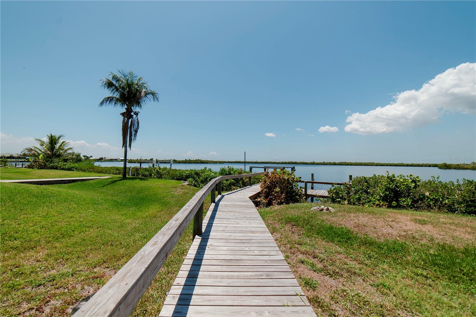 Walkway to dock.