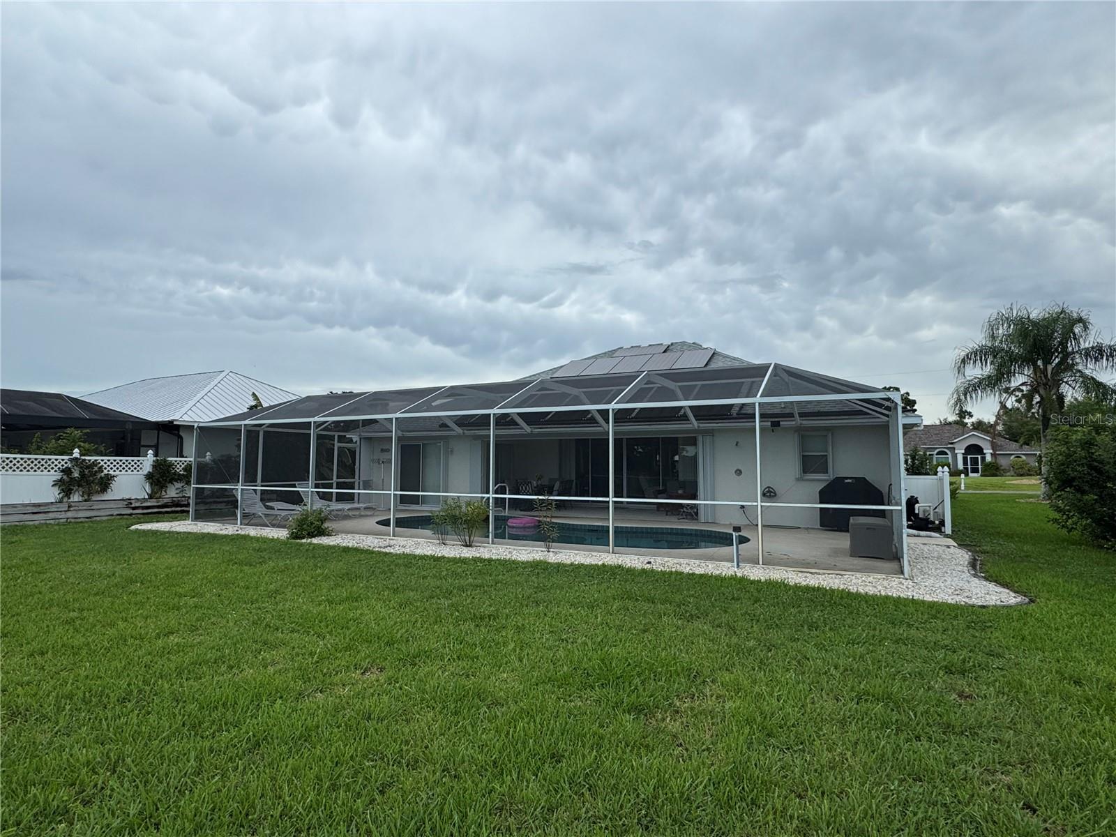 back of the property