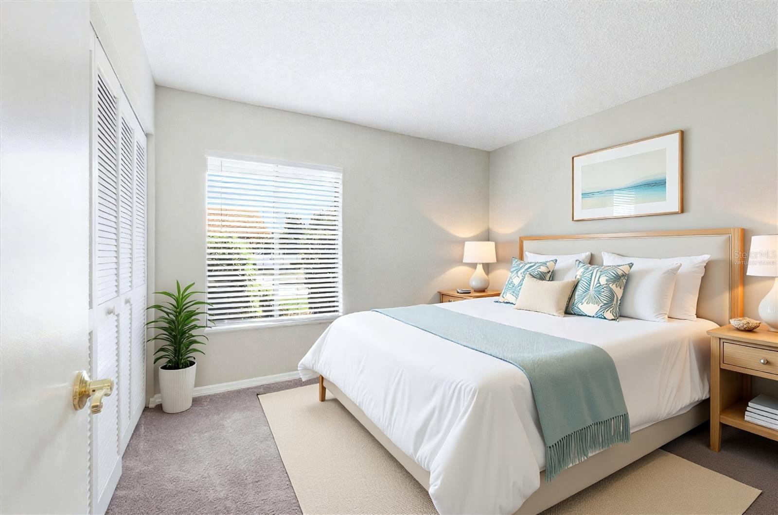 second bedroom w/large closet - Virtually Staged