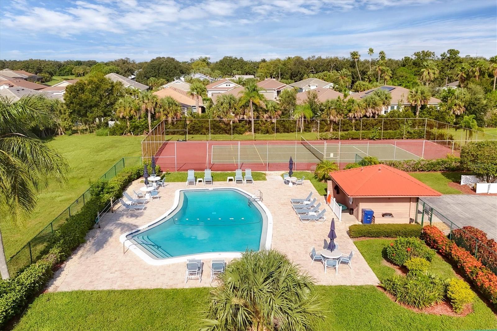 heated community pool