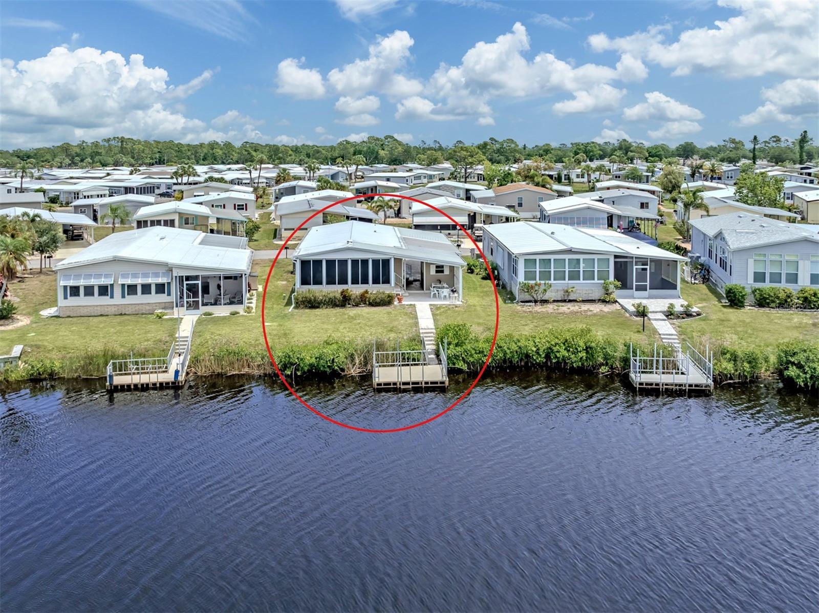 Rear exterior, dock