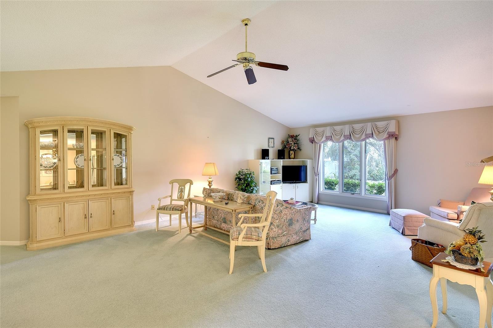 Cathedral ceilings give that open feel
