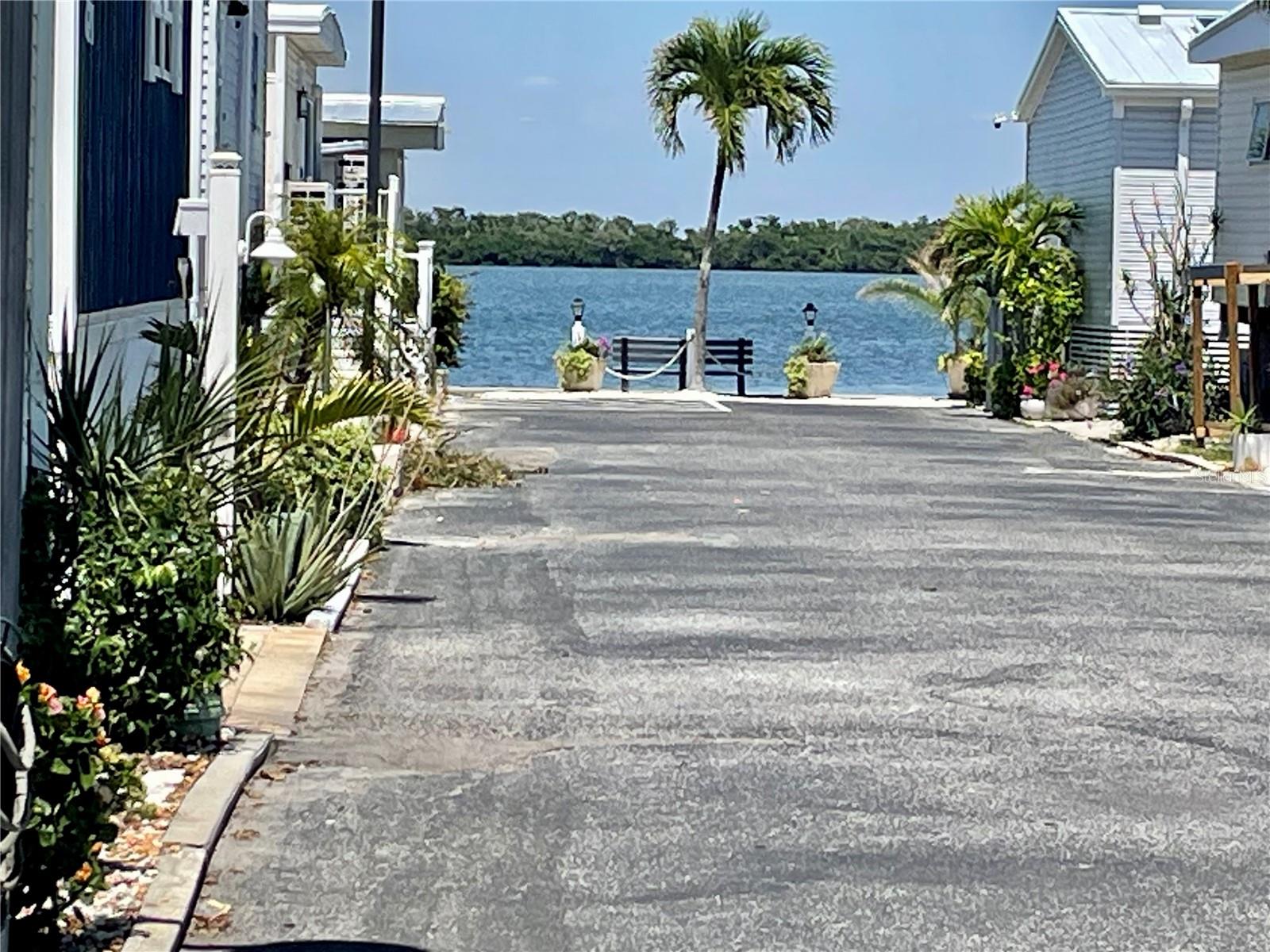 View down the street - Sarasota Bay