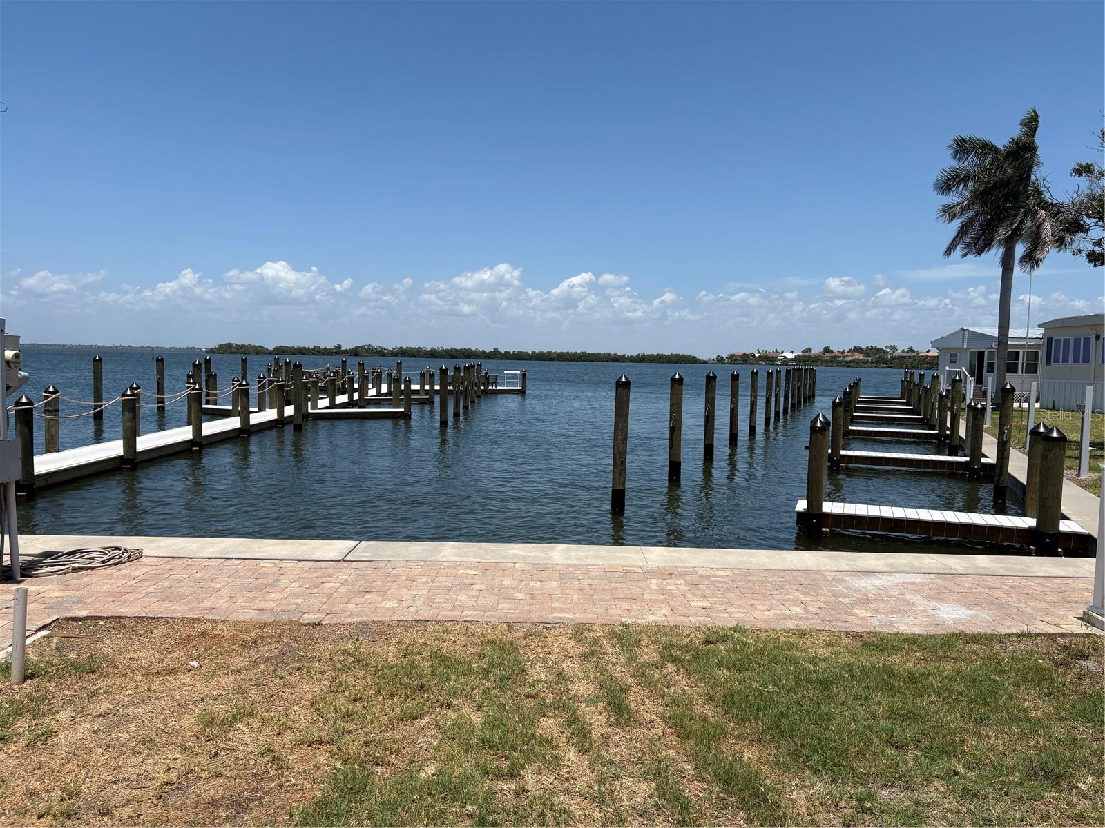 Right side of marina facing east.