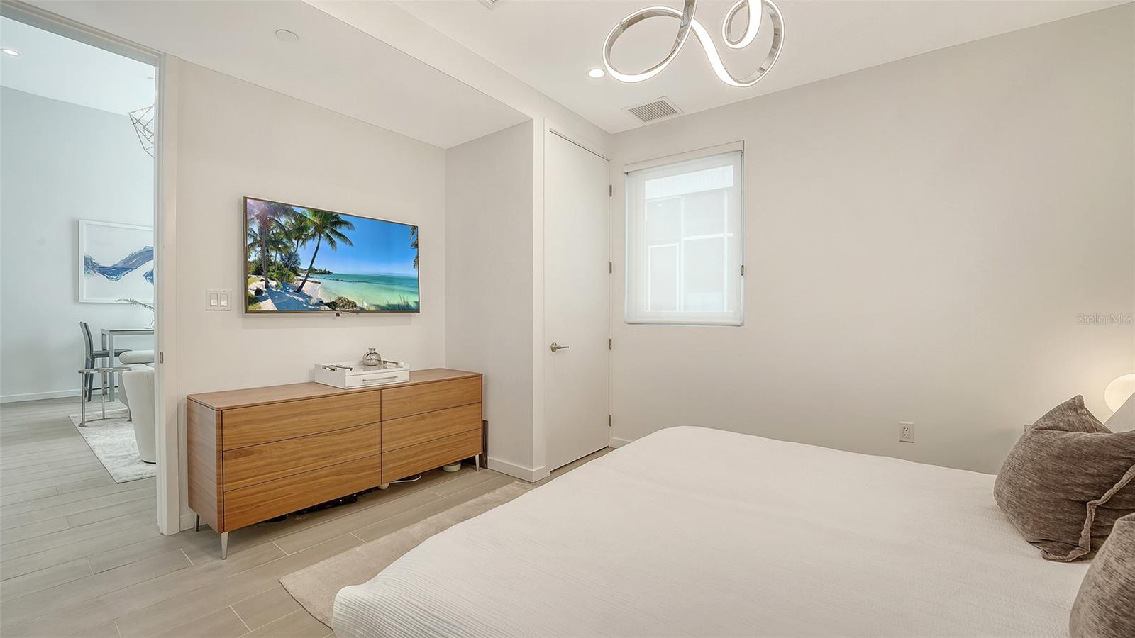 Experience R&R in the welcoming bedroom.