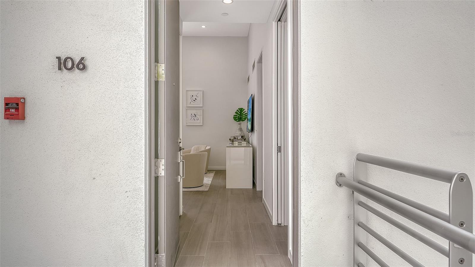 Entry door provides easy access to this end unit at Risdon on 5th.