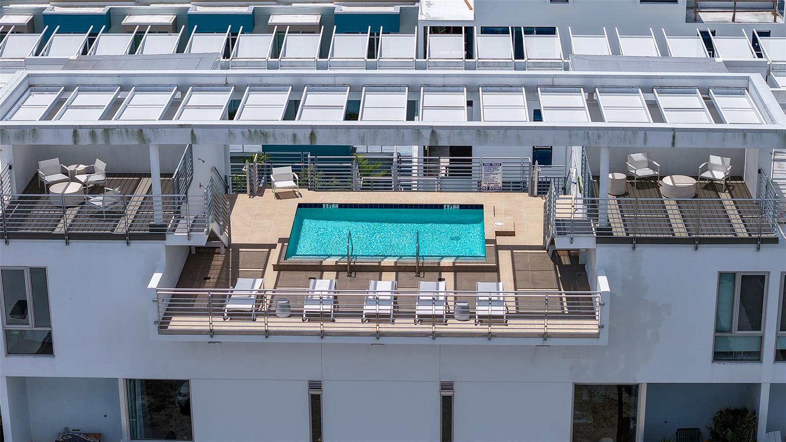 Views from the rooftop pool at Risdon on 5th, RADD with unobstructed city views.